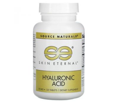 Source Naturals, Skin Eternal, Hyaluronic Acid, 50 mg, 120 Tablets