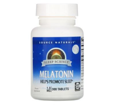 Source Naturals, Sleep Science, Melatonin, 1.0 mg, 300 Tablets
