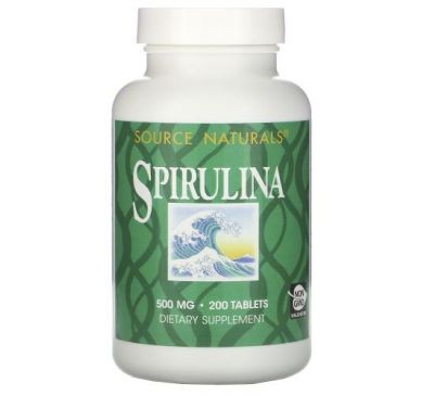 Source Naturals, Spirulina, 500 mg, 200 Tablets