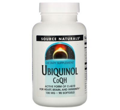 Source Naturals, Ubiquinol CoQH, 100 mg, 90 Softgels
