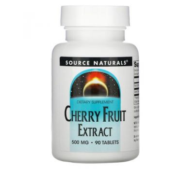Source Naturals, екстракт кісточок вишні, 500 мг, 90 таблеток