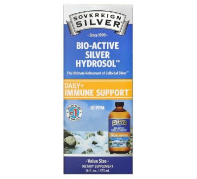Sovereign Silver, Bio-Active Silver Hydrosol, 10 ppm, 16 fl oz (473 ml)