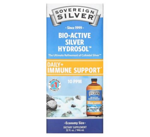 Sovereign Silver, Bio-Active Silver Hydrosol, 10 ppm, 32 fl oz (946 ml)