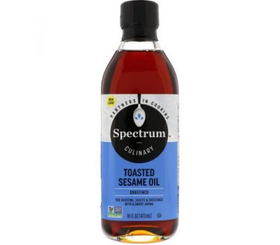 Spectrum Culinary, Toasted Sesame Oil, Unrefined, 16 fl oz (473 ml)