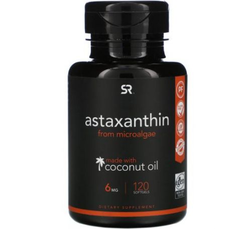 Sports Research, Astaxanthin with Coconut Oil,  6 mg, 120 Softgels