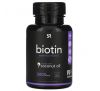Sports Research, Biotin with Coconut Oil, 5,000 mcg, 120 Veggie Softgels