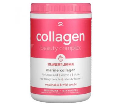 Sports Research, Collagen Beauty Complex, клубничный лимонад, 270 г (9,52 унции)