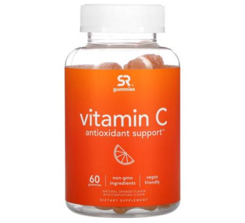 Sports Research, Vitamin C, Natural Orange, 60 Gummies