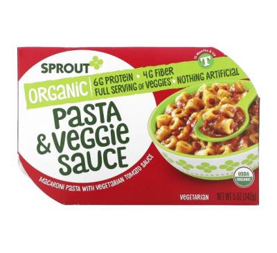 Sprout Organic, Pasta & Veggie Sauce, 12 Months & Up, 5 oz ( 142 g)