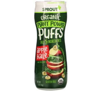 Sprout Organic, Plant Power Puffs, Apple Kale, 1.5 oz (43 g)