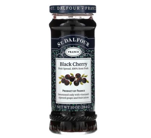 St. Dalfour, Black Cherry, Deluxe Black Cherry Spread, 10 oz (284 g)