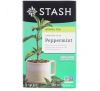 Stash Tea, Herbal Tea, Peppermint, Caffeine Free, 20 Tea Bags, 0.7 oz (20 g)