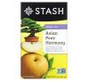 Stash Tea, Зелений чай, азійська груша, 18 чайних пакетиків, 34 г (1,1 унції)