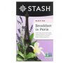 Stash Tea, чорний чай, «Сніданок у Парижі», 18 чайних пакетиків, 36 г (1,2 унції)
