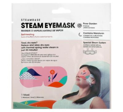 Steambase, Steam Eye Mask, Rose Garden, 1 Mask