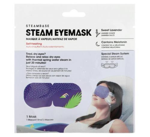 Steambase, Steam Eye Mask, Sweet Lavender, 1 Eye Mask