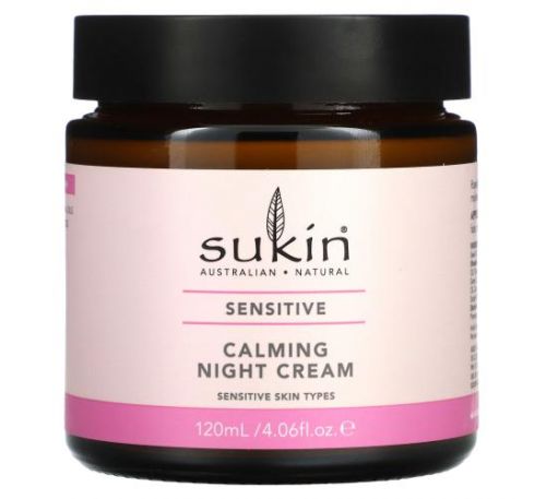 Sukin, Calming Night Cream, Sensitive,  4.06 fl oz (120 ml)