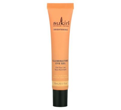 Sukin, Illuminating Eye Gel, Brightening, 0.5 fl oz (15 ml)