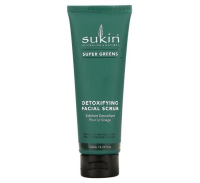 Sukin, Super Greens, Detoxifying Facial Scrub, 4.23 fl oz (125 ml)