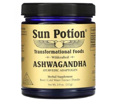Sun Potion, Ashwagandha Powder, Wildcrafted , 3.9 oz (111 g)
