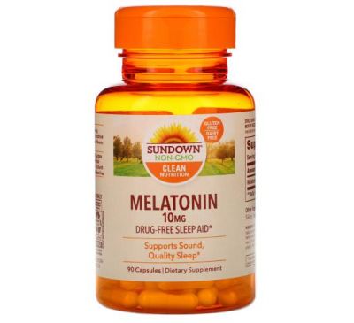 Sundown Naturals, Melatonin, 10 mg, 90 Capsules