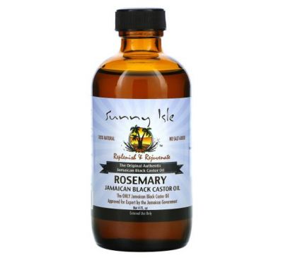 Sunny Isle, Jamaican Black Castor Oil, Rosemary, 4 fl oz