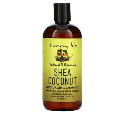Sunny Isle, Shea Coconut Moisturizing Shampoo with Jamaican Black Castor Oil, 12 fl oz