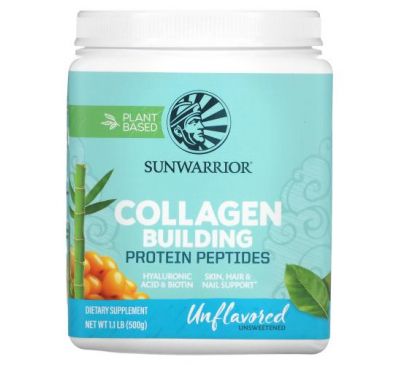 Sunwarrior, Collagen Building Protein Peptides, Natural, 17.6 oz (500 g)