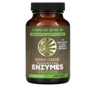Sunwarrior, Enzorb Digestive Enzymes, 90 Vegan Capsules