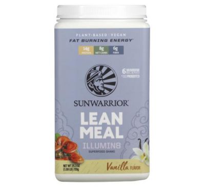 Sunwarrior, Illumin8 Lean Meal, Vanilla, 1.59 lb (720 g)