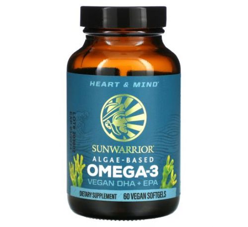 Sunwarrior, Omega-3, Vegan DHA + EPA, 60 Vegan Softgels