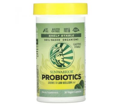 Sunwarrior, Probiotics, 30 Vegan Capsules
