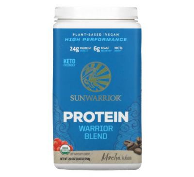 Sunwarrior, Warrior Blend Protein, Mocha, 1.65 lb (750 g)