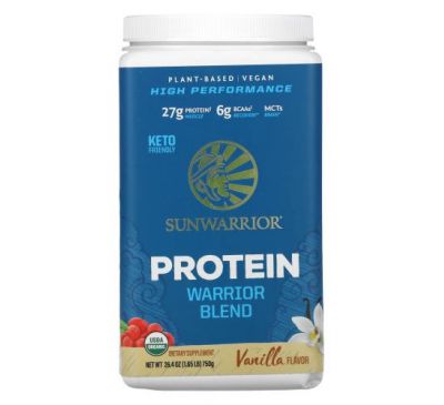 Sunwarrior, Warrior Blend Protein, Vanilla, 1.65 lb (750 g)