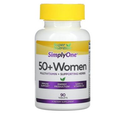 Super Nutrition, SimplyOne, для жінок від 50 років, мультивітаміни й підтримувальні трави, 90 таблеток