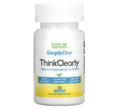 Super Nutrition, SimplyOne, покращення розумової активності, 30 таблеток