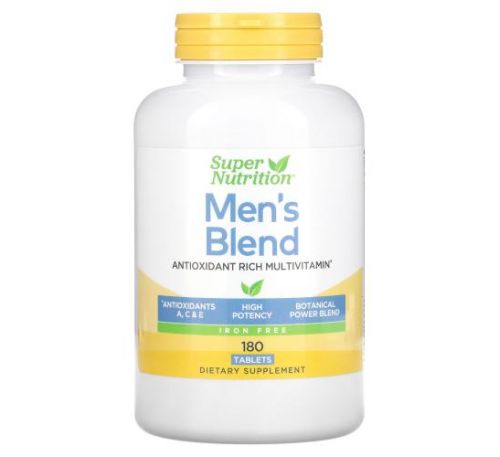 Super Nutrition, суміш для чоловіків, без заліза, 180 таблеток