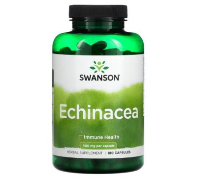 Swanson, Echinacea, 400 mg, 180 Capsules