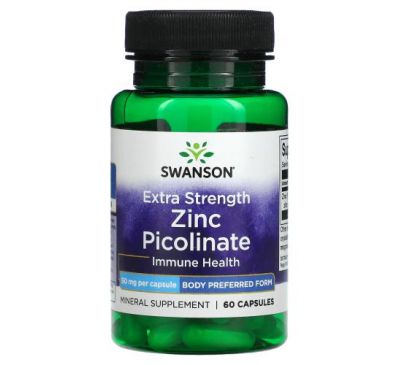 Swanson, Extra Strength Zinc Picolinate, 50 mg, 60 Capsules