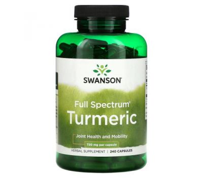 Swanson, Full Spectrum Turmeric, 360 mg, 240 Capsules