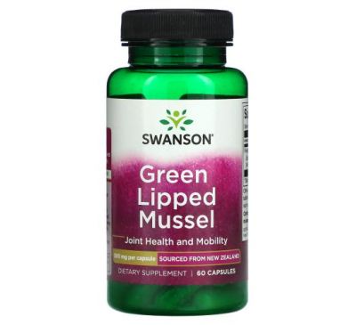 Swanson, Green Lipped Mussel, 500 mg, 60 Capsules