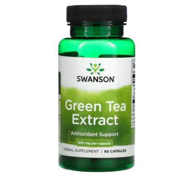 Swanson, Green Tea Extract, 500 mg, 60 Capsules
