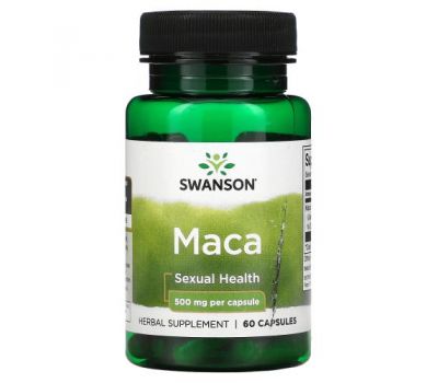 Swanson, Maca, 500 mg, 60 Capsules
