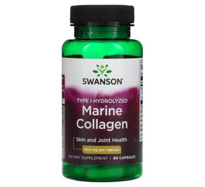 Swanson, Marine Collagen, 400 mg, 60 Capsules