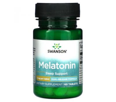 Swanson, Melatonin, 3 mg, 60 Tablets