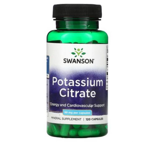 Swanson, Potassium Citrate, 99 mg, 120 Capsules