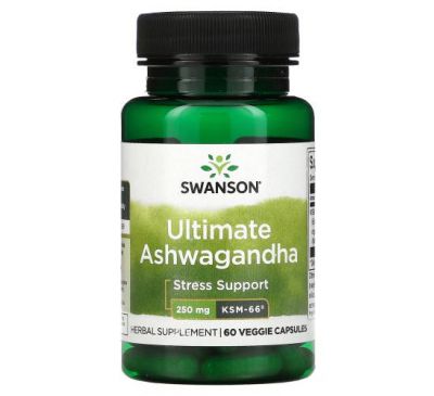 Swanson, Ultimate Ashwagandha, 250 mg , 60 Veggie Capsules