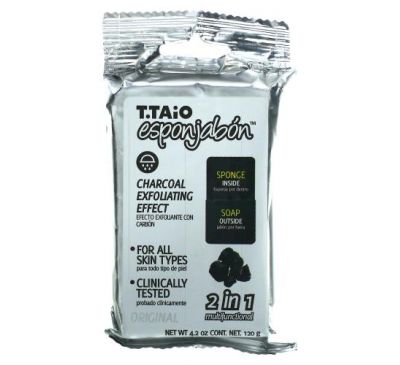 T. Taio, Charcoal Soap-Sponge, 4.2 oz (120 g)