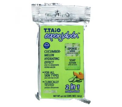 T. Taio, Cucumber-Melon Soap-Sponge,  4.2 oz (120 g)
