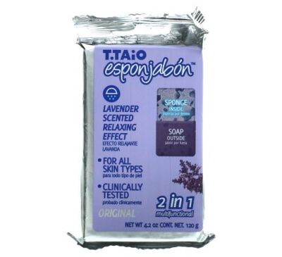 T. Taio, Мыло-губка с лавандой, 120 г (4,2 унции)